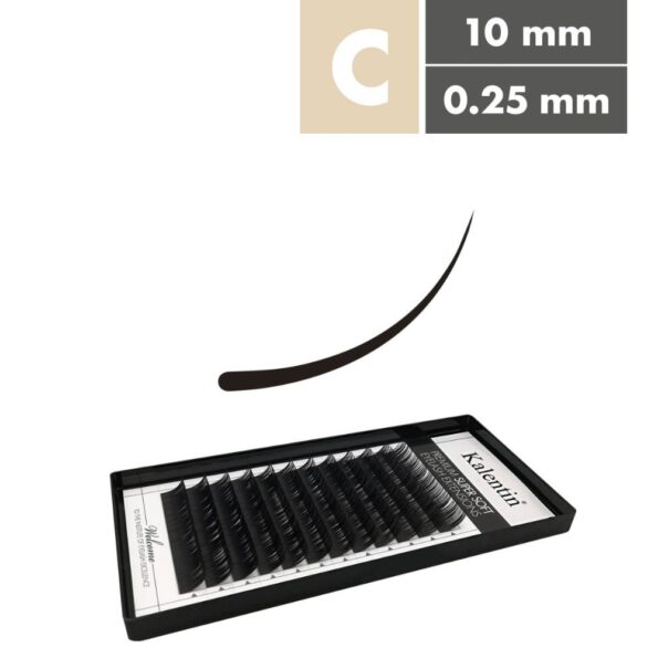 Kalentin Extensiones De Pestañas Clásicas Curva C 0,25 10mm